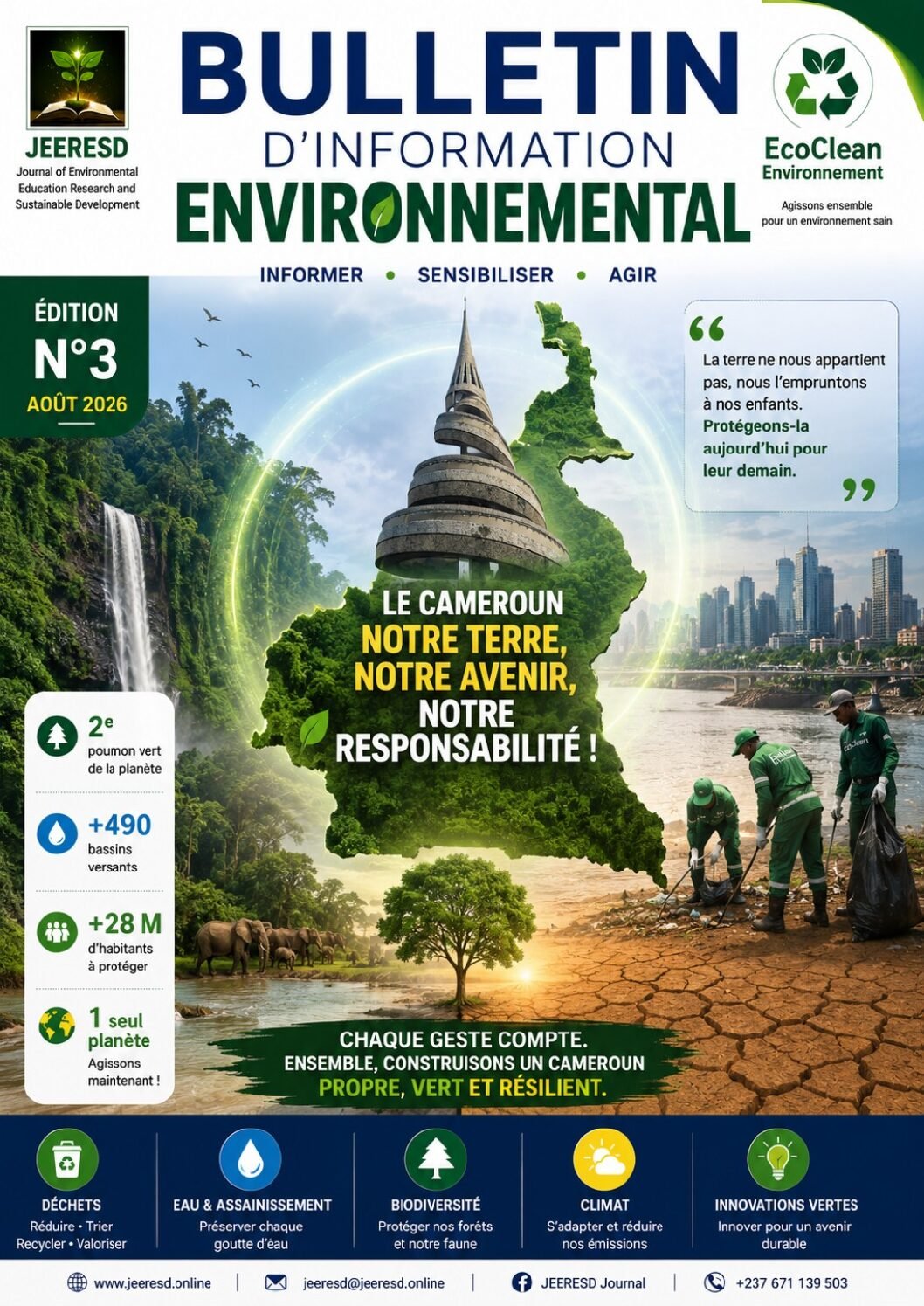 Couverture du Bulletin d’information environnemental numéro 3, août 2026